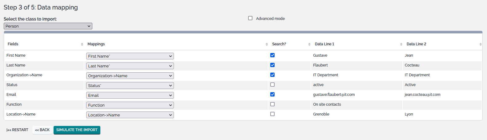 Data mapping Data mapping