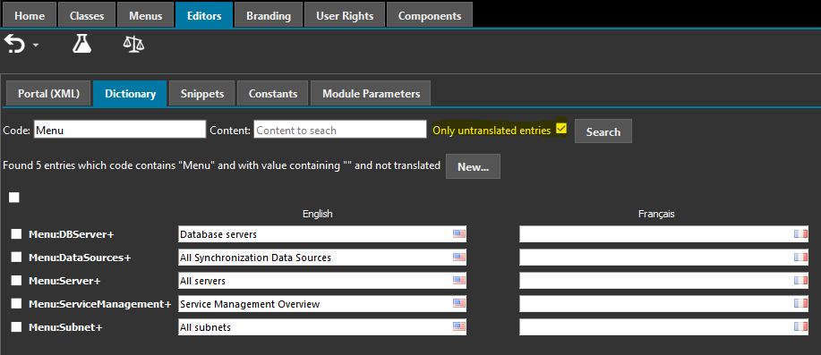 Dictionary missing translation Dictionary missing translation